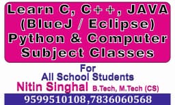 C, C++, Java, Python coaching classes and training institute - Nitin Singhal classes