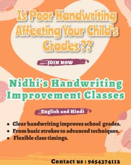 Nidhi's handwriting classes