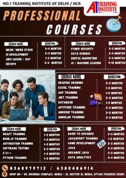 A1 Training Institute Noida - Best software training institute for AI,Full stack, Python,Devops,AWS,Data analytics